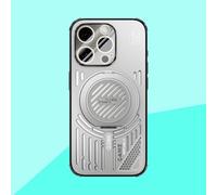 COQUE Funda para Apple iPhone 15 Pro,Soporte de Anillo Giratorio 360°, Diseño Elegante en TPU Agujereado, Apple iPhone 15 Pro(Figura 2)