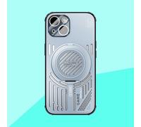 COQUE Funda para Apple iPhone 15,Soporte de Anillo Giratorio 360°, Diseño Elegante en TPU Agujereado, Apple iPhone 15(Figura 4)