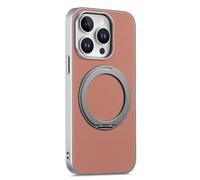 COQUE Funda para Apple iPhone 16 Pro con Soporte Anillo magnético, protección contra caídas y Golpes de 3 m, Ajuste Delgado con Soporte Giratorio de 360° para Oficina, Coche y Gimnasio-Rosa