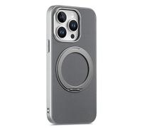COQUE Funda para Apple iPhone 16 Pro con Soporte Anillo magnético, protección contra caídas y Golpes de 3 m, Ajuste Delgado con Soporte Giratorio de 360° para Oficina, Coche y Gimnasio-Gris