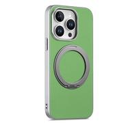 COQUE Funda para Apple iPhone 16 Pro con Soporte Anillo magnético, protección contra caídas y Golpes de 3 m, Ajuste Delgado con Soporte Giratorio de 360° para Oficina, Coche y Gimnasio-Verde