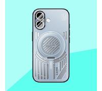 COQUE Funda para Apple iPhone 16,Soporte de Anillo Giratorio 360°, Diseño Elegante en TPU Agujereado, Apple iPhone 16(Figura 4)