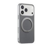 COQUE Funda para Apple iPhone 17 Pro MAX con Soporte Anillo magnético, protección contra caídas y Golpes de 3 m, Ajuste Delgado con Soporte Giratorio de 360° para Oficina, Coche y Gimnasio-Gris