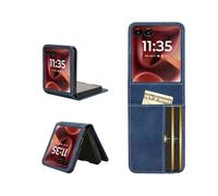 COQUE Funda para Motorola RAZR 60 Ultra, Cartera Lateral magnética con múltiples Ranuras para Tarjetas de Visita, Funda Protectora Motorola RAZR 60 Ultra-Azul