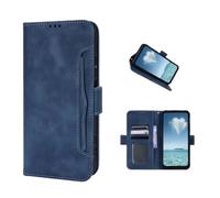 COQUE Funda para Oukitel C62 Pro, Cartera Lateral magnética con múltiples Ranuras para Tarjetas de Visita, Funda Protectora Oukitel C62 Pro-Azul