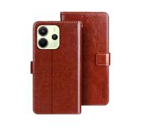 COQUE Funda para Redmi Note 14 4G,Cartera con Solapa Izquierda y Derecha y Ranura para Tarjetas de teléfono,Funda para Redmi Note 14 4G-Marrón