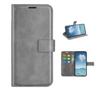 COQUE Funda para Samsung Galaxy A37 5G Shell, Abatible con Patrón De Piel De Vaca con Hebilla Cuadrada y Ranura para Tarjeta Funda De Cuero Samsung Galaxy A37 5G-Gris