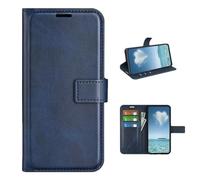 COQUE Funda para Samsung Galaxy A37 5G Shell, Abatible con Patrón De Piel De Vaca con Hebilla Cuadrada y Ranura para Tarjeta Funda De Cuero Samsung Galaxy A37 5G-Azul
