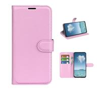 COQUE Funda para Samsung Galaxy S26 Plus Shell, Funda con Tapa con diseño de Lychee y Ranura para Tarjeta Funda de Cuero para Samsung Galaxy S26 Plus-Rosa