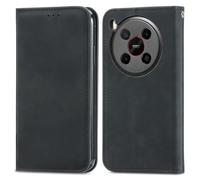 COQUE Funda para teléfono ZTE Blade V70 MAX con [Ranura para Tarjeta] [Parachoques de TPU] [Soporte], Funda de Cuero Tipo Billetera con Tapa a Prueba de Golpes para ZTE Blade V70 MAX-Negro