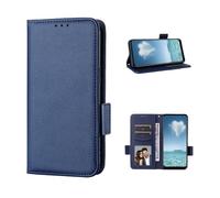 COQUE Funda para Vivo V70 FE 5G Solapa Lichi Cierre Magnético de Succión Lateral (Resistente Golpes) con Ranura Tarjetas-Azul Oscuro