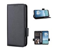 COQUE Funda para Vivo V70 FE 5G Solapa Lichi Cierre Magnético de Succión Lateral (Resistente Golpes) con Ranura Tarjetas-Negro