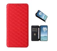 COQUE Funda para Vivo X200 Pro 5G Funda para Teléfono, Cubierta Abatible de Textura Tridimensional (A Prueba de Golpes), Cierre Magnético Oscuro, Funda de Cuero con Ranura para Tarjetas-Rojo