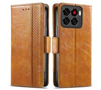 COQUE Funda para ZTE Blade A56,Funda Protectora de Cuero TPU con Tapa,Carcasa Plegable con Soporte,Cubierta Protectora de Empalme empresarial para ZTE Blade A56-Caqui