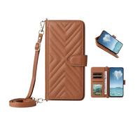 COQUE Funda para ZTE Nubia A36 4G Funda De Teléfono Diseño Ondulado Billetera con Ranuras Múltiples Y Tapa para ZTE Nubia A36 4G-Marrón