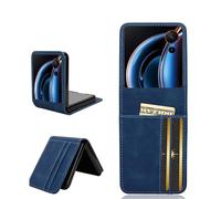 COQUE Funda para ZTE Nubia Flip3, Cartera Lateral magnética con múltiples Ranuras para Tarjetas de Visita, Funda Protectora ZTE Nubia Flip3-Azul