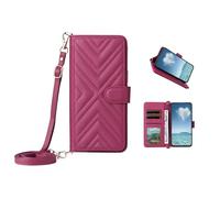 COQUE Funda para ZTE Nubia Neo 2 5G De Teléfono Diseño Ondulado Billetera con Ranuras Múltiples Y Tapa ZTE Nubia Neo 2 5G-Rojo