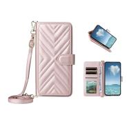 COQUE Funda para ZTE Nubia Neo 2 5G De Teléfono Diseño Ondulado Billetera con Ranuras Múltiples Y Tapa ZTE Nubia Neo 2 5G-Rosa