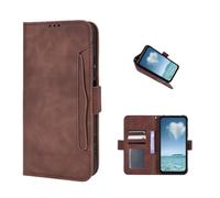 COQUE Funda para ZTE Nubia Neo 3 GT 5G, Cartera Lateral magnética con múltiples Ranuras para Tarjetas de Visita, Funda Protectora ZTE Nubia Neo 3 GT 5G-Marrón