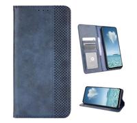 COQUE Funda para ZTE Nubia RedMagic 11 Pro, Funda Cartera con Cierre Magnético Rayas Vintage y Ranura para Tarjetas, Funda de Solapa para ZTE Nubia RedMagic 11 Pro-Azul