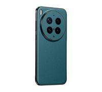COQUE Funda Premium de Cuero para Vivo X300 Ultra, Protección Completa, Tapa Elevada Antiarañazos para Cámara para Vivo X300 Ultra-Verde Azulado