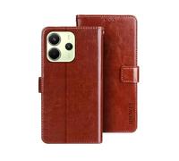 COQUE Funda Redmi Note 14 4G,Cartera con Solapa Izquierda y Derecha y Ranura para Tarjetas de teléfono,Funda para Redmi Note 14 4G-Marrón