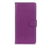 COQUE Fundas para OnePlus 15R Cover,Classic Lychee Pattern Funda de Cuero de Vaca con Ranura para Tarjeta Flip Folio a Prueba de Golpes Protector para OnePlus 15R-Púrpura