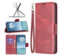 COQUE Hülle für Die Xiaomi Poco F8 Ultra Handyhülle Vintage Schaf Textur 3 Kartensteckplatz Brieftasche Hülle Xiaomi Poco F8 Ultra Schutzhülle-Rot