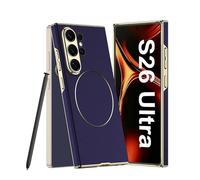 COQUE Hülle für Galaxy S26 Ultra,Einfarbige Telefonhülle mit magnetischer Saugnapf-Mattstruktur,Kabelloses Laden kompatible Schutzhülle für Samsung Galaxy S26 Ultra-Lila