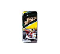 Coque - Maniacase - Samsung Galaxy A16 - Silicona - Negro - Ayrton Senna F1