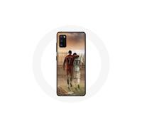 Coque - maniacase - Samsung Galaxy A41 - Negro - Flexible - Cristiano Ronaldo Messi GOAT