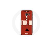 Coque para Samsung Galaxy S6 La casa de papel Fanart de Tokyo logo Fondo Rojo
