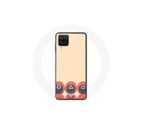 Coque Samsung Galaxy A12 Masques Triángulo Cuadrado y Círculo de Squid Game Fan Art