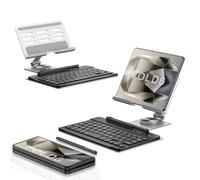 COQUE Samsung Galaxy Z Fold 6 - Kit de teclado de oficina móvil, eje giratorio AR para teléfono + lápiz táctil + mouse Bluetooth inalámbrico, kit de funda para teléfonos plegables Samsung