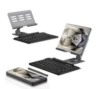 COQUE Samsung Galaxy Z Fold 6 - Kit de teclado de oficina móvil, eje giratorio AR para teléfono + lápiz táctil + mouse Bluetooth inalámbrico, kit de funda para teléfonos plegables Samsung