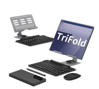 COQUE Samsung Galaxy Z Trifold Kit de Teclado de Oficina móvil,Teléfono AR Eje Giratorio+Pluma+Ratón inalámbrico,Funda Kit para teléfonos Plegables Samsung TriFold/Fold7/Fold6/Fold5-Gris