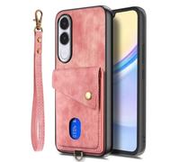 COQUE Vintage Tarjetas Vivo V70 FE, Cuerda, Antigolpes-Rosa