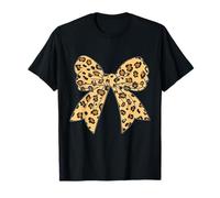 Coqueta Arco Leopardo Patrón Animales Leopardo Estampado Gráfico Camiseta