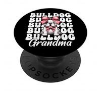 Coqueta Bulldog Grandma Nana Dog PopSockets PopGrip Adhesivo