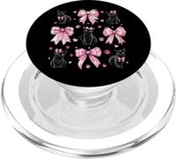 Coqueta con forma de gato negro para niña, rosa, mamá PopSockets PopGrip para MagSafe