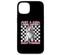 Coqueta con Lazo Rosa de la Marca Just A Girl Who Loves Great Pyrenees Carcasa para iPhone 13