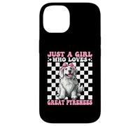 Coqueta con Lazo Rosa de la Marca Just A Girl Who Loves Great Pyrenees Carcasa para iPhone 14