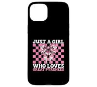 Coqueta con Lazo Rosa de la Marca Just A Girl Who Loves Great Pyrenees Carcasa para iPhone 15 Plus