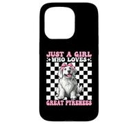 Coqueta con Lazo Rosa de la Marca Just A Girl Who Loves Great Pyrenees Carcasa para iPhone 15 Pro