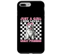 Coqueta con Lazo Rosa de la Marca Just A Girl Who Loves Great Pyrenees Carcasa para iPhone 7 Plus/8 Plus