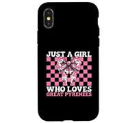 Coqueta con Lazo Rosa de la Marca Just A Girl Who Loves Great Pyrenees Carcasa para iPhone X/XS