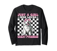 Coqueta con Lazo Rosa de la Marca Just A Girl Who Loves Great Pyrenees Manga Larga