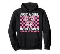 Coqueta con Lazo Rosa de la Marca Just A Girl Who Loves Great Pyrenees Sudadera con Capucha