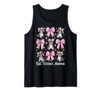 Coqueta con Lazo Rosa para el Día de la Madre, Mama Dog, de Rat Terrier Camiseta sin Mangas