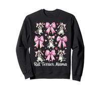 Coqueta con Lazo Rosa para el Día de la Madre, Mama Dog, de Rat Terrier Sudadera